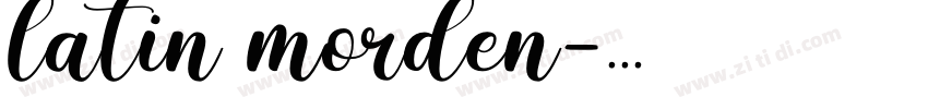 latin morden字体转换